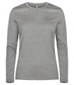 Dames T-shirt Lange Mouw Clique Basic Grijs melange